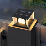 Lámpara sobremuro exterior solar LED negra IP65 moderna de jardín