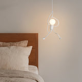 Lámpara colgante de diseño moderno con figura humana LED para comedor
