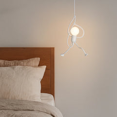 Lámpara Colgante de Hierro Creativa con Diseño de Pequeño Hombre