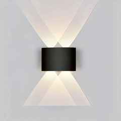 Aplique bidireccional para exterior LED IP65 moderno de metal negro