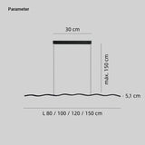 Lámpara colgante ondulada LED minimalista para isla de cocina