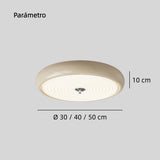 Plafón de techo redondo moderno con diseño de efecto ondas de agua para dormitorio