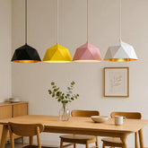 Lámpara colgante nórdica LED color Macaron con altura regulable para comedor