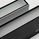 Aplique rectangular exterior minimalista LED IP65 de metal negro para porche