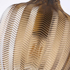 Lámpara colgante vintage de vidrio marrón con rayas
