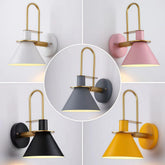 Aplique de pared nórdico LED de color Macaron para dormitorio