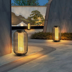 Lámpara solar de pie exterior LED IP65 estilo farol chino para jardín