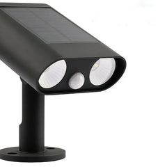 Foco solar exterior LED con sensor de movimiento IP65 orientable negro