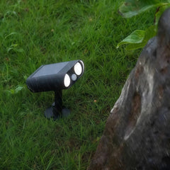 Foco solar exterior LED con sensor de movimiento IP65 orientable negro