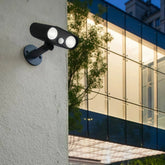 Foco solar exterior LED con sensor de movimiento IP65 orientable negro