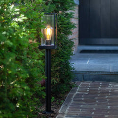 Baliza de jardín LED solar IP65 de vidrio y metal para camino