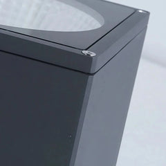 Foco de superficie LED IP65 rectangular negro moderno para pasillo