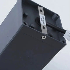Foco de superficie LED IP65 rectangular negro moderno para pasillo