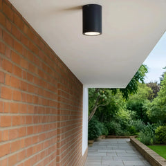 Foco LED de superficie exterior impermeable de metal gris oscuro moderno