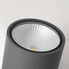 Foco LED de superficie exterior impermeable de metal gris oscuro moderno