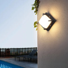 Plafón de techo exterior LED IP65 negro moderno para pasillo