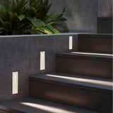 Aplique exterior empotrado LED IP65 rectangular moderno para zonas de paso
