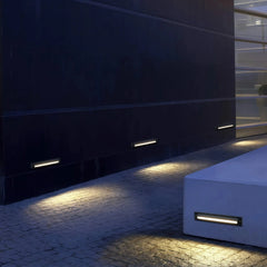 Aplique exterior empotrado LED IP65 rectangular para zonas de paso