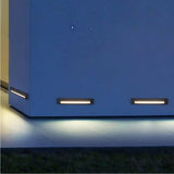Aplique exterior empotrado LED IP65 rectangular para zonas de paso