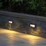 Aplique empotrado de pared LED moderno negro IP65 para paso exterior