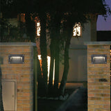 Aplique empotrado de pared LED moderno negro IP65 para paso exterior
