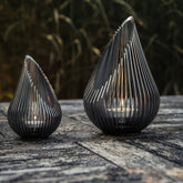 Portavelas de exterior de metal con diseño moderno decorativo