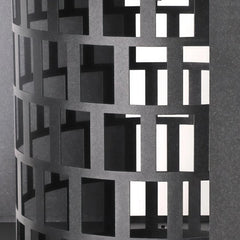 Lámpara solar de sobremuro LED IP65 con diseño cúbico para pilar exterior