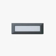 Aplique rectangular exterior IP65 con sensor para zonas de paso