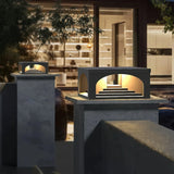 Baliza sobremuro exterior solar LED IP65 de diseño rectangular para pilar