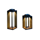 Lámpara solar de pie exterior LED IP65 negra de diseño moderno para terraza