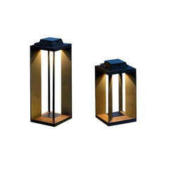 Lámpara solar de pie para exterior LED IP65 portátil con marco rectangular
