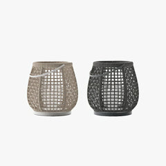 Lámpara de pie solar LED IP65 trenzada portátil para terraza de exterior