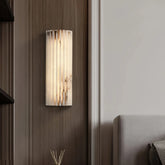 Aplique de alabastro con diseño acanalado y LED para salón moderno