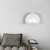 Aplique de pared blanco LED redondo y curvado de diseño moderno para dormitorio