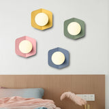 Aplique de pared nórdico LED color Macaron con globo