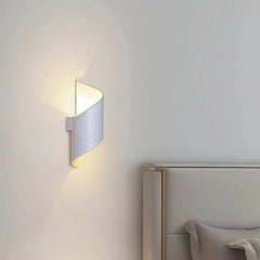 Aplique de pared exterior bidireccional LED moderno IP65 de aluminio en espiral