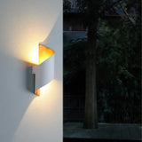 Aplique de pared exterior bidireccional LED moderno IP65 de aluminio en espiral