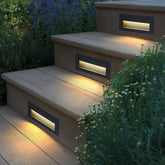 Aplique empotrable exterior moderno de metal con LED sensor de movimiento IP65 para escaleras
