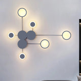 Aplique de pared LED de diseño moderno con 6 luces para salón