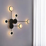 Aplique de pared LED de diseño moderno con 6 luces para salón