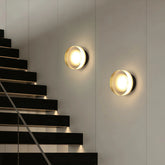 Aplique de pared redondo LED moderno Ø14 cm para pasillo