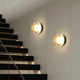 Aplique de pared redondo LED moderno Ø14 cm para pasillo