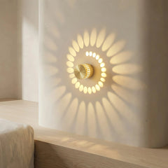 Aplique de pared decorativo moderno LED efecto espiral para salón