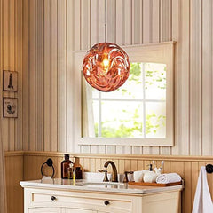 Araña de cristal esférica ondulada colorida