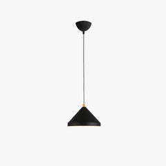 Luz colgante de comedor de sombra en forma de cono negro Luz