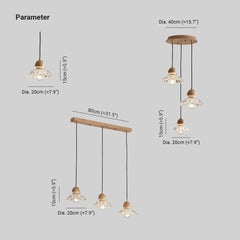 Araña de cristal floral de tres luces