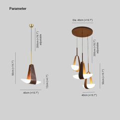 Lámpara de araña regulable de cristal tipo barco