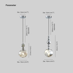 Lámpara colgante LED de cristal esférico con efecto espejo