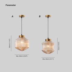 Fumo gris geométrico vidrio led luz colgante