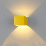 Aplique de pared cubo LED moderno bidireccional en varios colores para salón